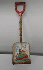 VINTAGE 1950'S OHIO ART TIN TOY SAND SHOVEL WITH TOOT TOOT TUGBOAT GRAPHIC