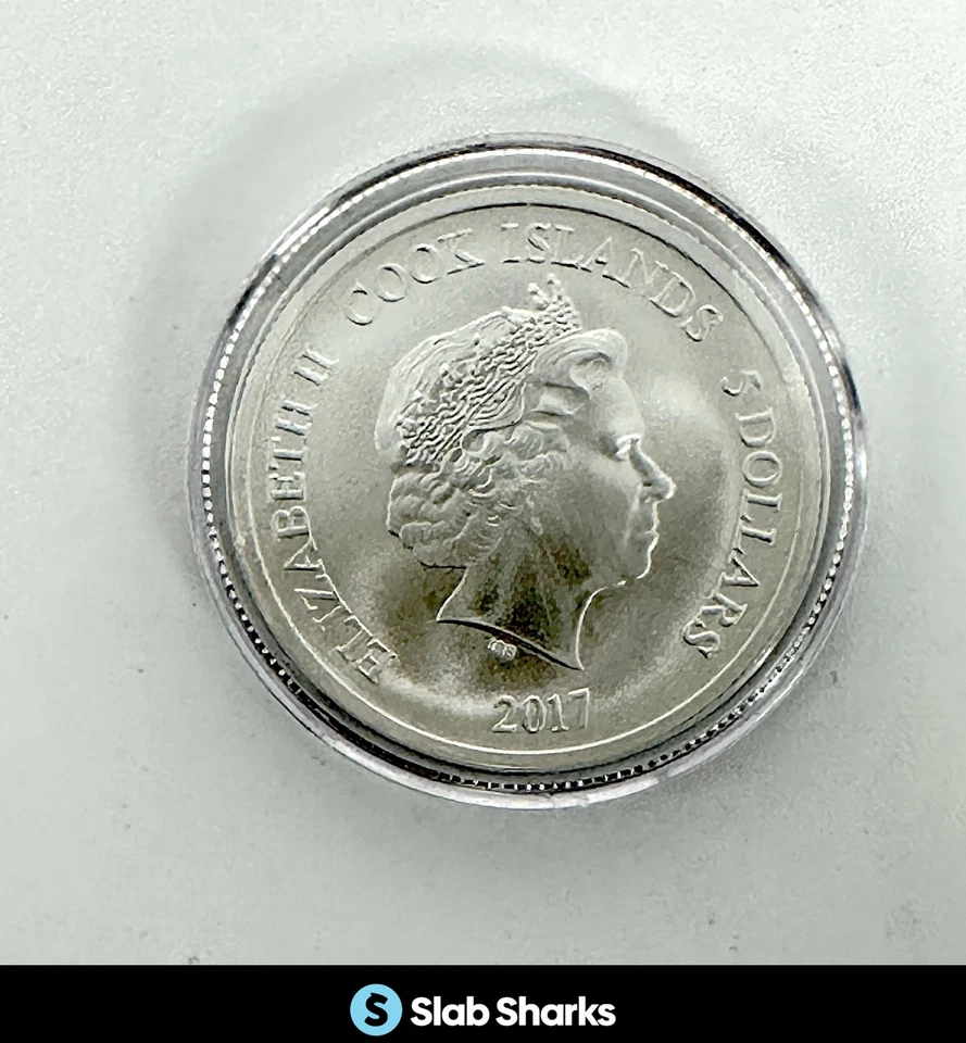 Moneda de una onza troy de plata fina Jaromir Jagr 2017 cubierta superior .999/5000 Foto 2 de 4
