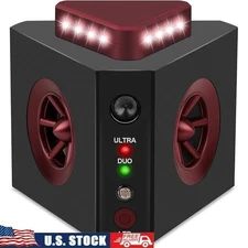 Ultrasonic Rodent Repellent W/ LED Strobe Light Effective Pest Control Device US