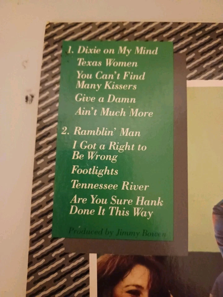 Hank Williams Jr. Rowdy Rare Promo Vintage Vinyl LP 1981 Elektra Record  - Image 4 of 4