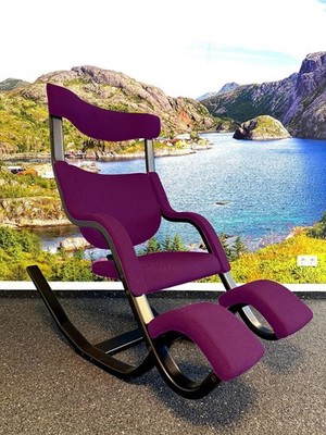 Varier Gravity Balans Relax Sessel in fuchsia / schwarz Ausstellungsstück