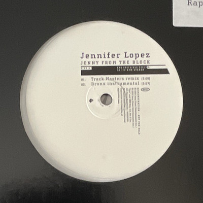 Jennifer Lopez Jenny From The Block Remix Promo Epic Vinyl Record White Label