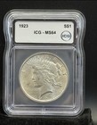 1923 Peace Dollar ICG MS64 Silver Dollar Better Date Certified BU — photo 4