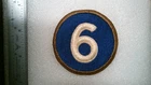 GENUINE VINTAGE MILITARY PATCH WW2 ERA OR LATER US ARMY 6TH CORPS