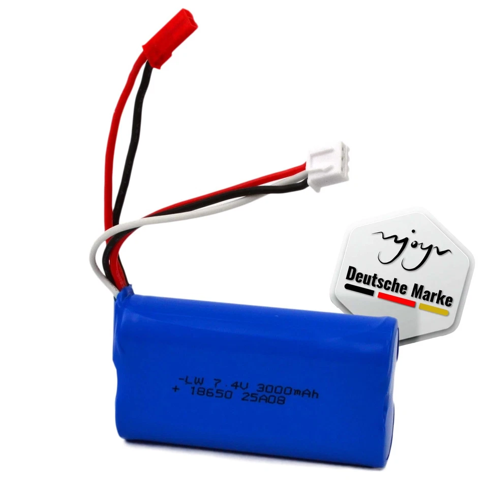 NJOYN 7.4V 3000-mAh Li-Ion 2S JST BEC XH Akku, Batterie f. RC Modellbau,DIY,Werkzeuge