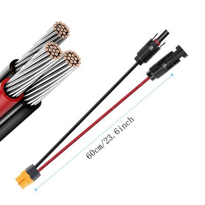 Ladekabel Anschlusskabel 12AWG Safe Solar Generator verzinntes Kupfer 0,6m