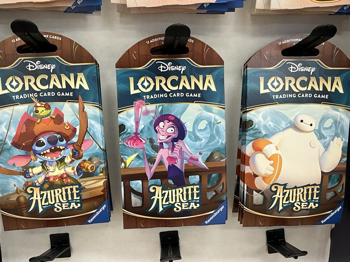 Disney Lorcana - Azurite Sea Booster Pack Art Set Of 3 - Stitch