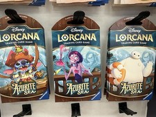 Disney Lorcana - Azurite Sea Booster Pack Art Set Of 3 - Stitch - Baymax - Yzma
