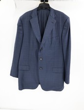 Ermenegildo Zegna Sport Coat Mens 48R 15 Milmil 15 Wool 3 Button Windowpane ROM