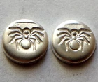 (2) 0.33 Gram Solid Silver SPIDER Rounds - .999 Pure Bullion - Very Nice!!!!!!!!