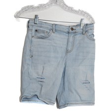 Art Class Size L 10/12 Light Wash Denim Shorts With Distressed Details