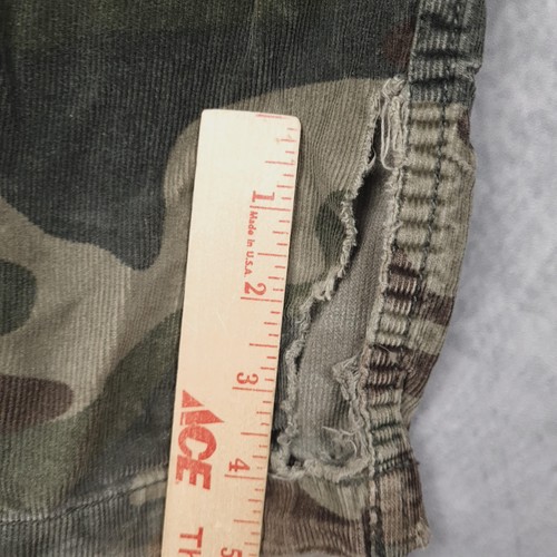 Vintage Y2K Camo Cargo Pants Mens 32 Green Corduroy Skater Grunge Paratrooper, $29.99 - Photo 19