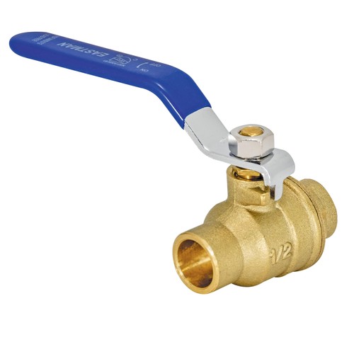 Eastman Heavy Duty Full Port Brass Ball Valve, 1/2 in Sweat x 1/2 in Sweat