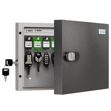 16 Key Lock Box – Wall Mounted Key Cabinet with Dual Lock (Key & 3-Digit Comb...