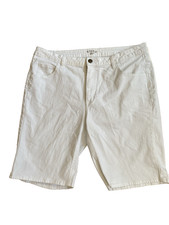 NWOT RIDERS LEE Mid Rise Bermuda Jean Shorts White 18