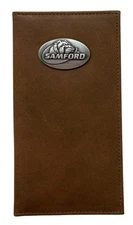 Samford Bulldogs Leather Secretary Pocket Wallet by Enmon-New
