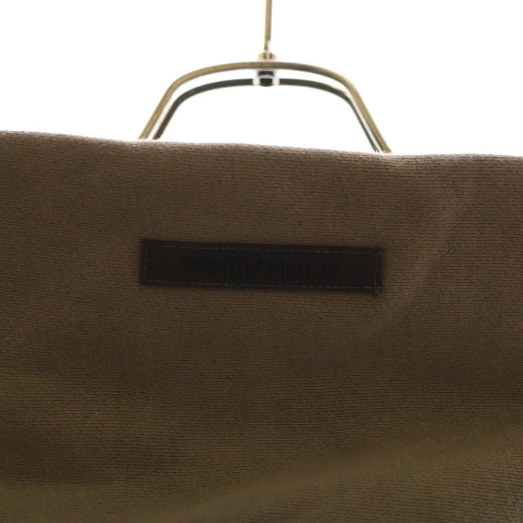 Felpa con cappuccio FEAR OF GOD ESSENTIALS retro gomma logo pullover marrone usata 2a