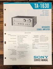 Sony TA-1630 Amplifier Service Manual Original 