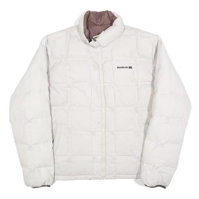Reebok Herren weiß Zip Jacke M Polyestermischung uni Sport Freizeit leicht
