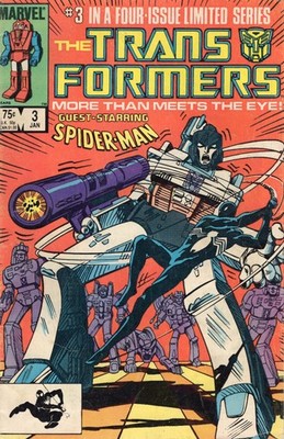 The Transformers #3 VG+ Spider-Man Appearance (Marvel, 1985)