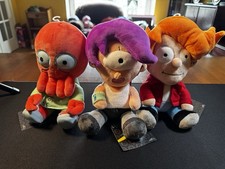 Futurama Kidrobot 6” Phunny Plush Leela, Fry & Dr. Zoidberg - Lot of 3 Brand NEW