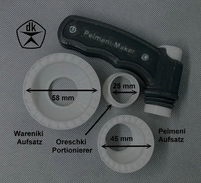 DK-MAKER Pelmeni-Maker / Wareniki / Ravioli-Maker / 3D-Druck / Пелмени-пистолет