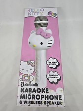 Hello Kitty Bluetooth Karaoke Microphone Wireless Speaker NIB USB Charging