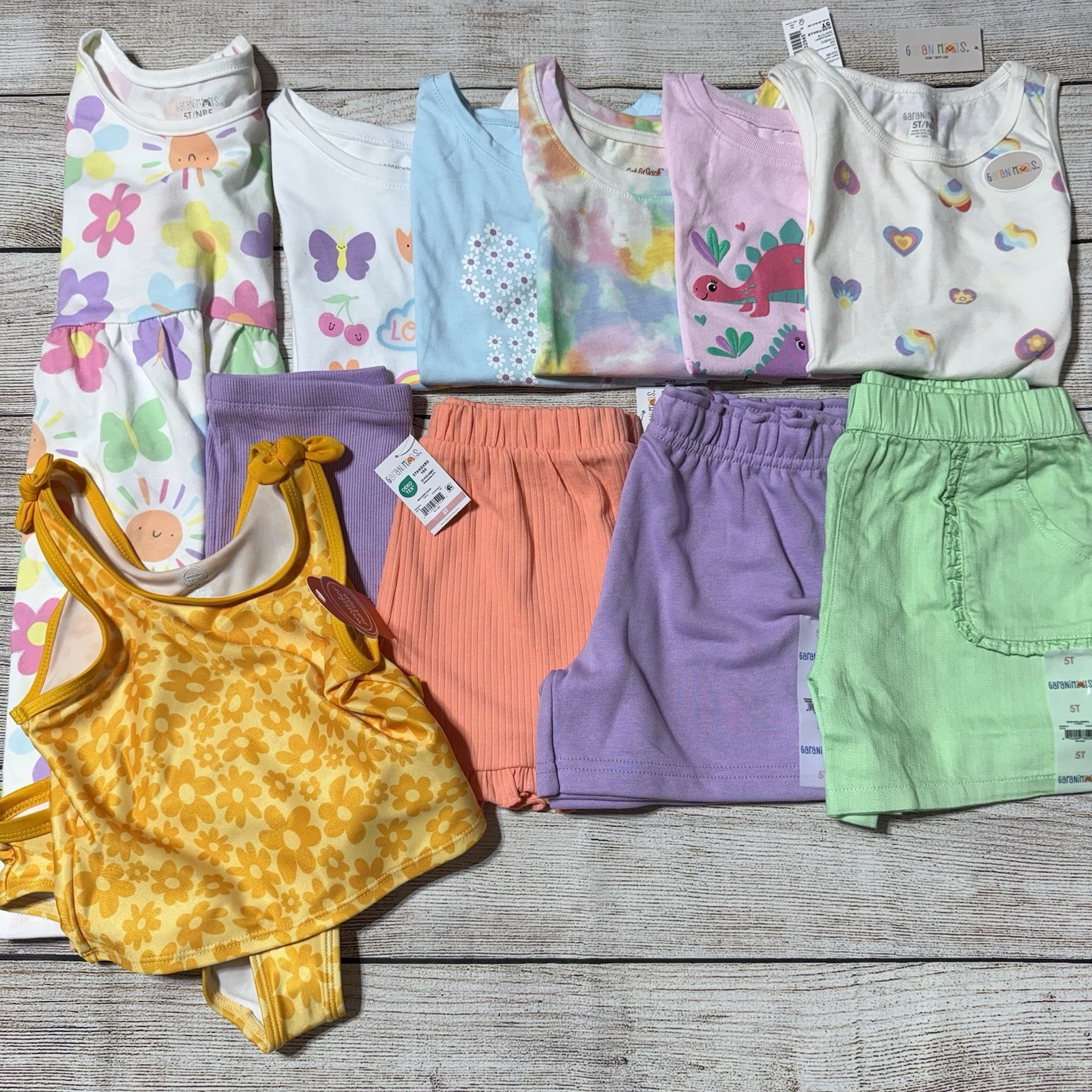 Toddler Girl 5T Lot Of Spring/Summer Clothes. NWT! 11 Pieces Of Colorful Clothes