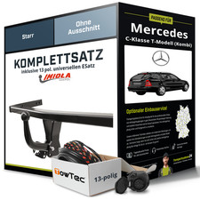 Für MERCEDES C T-Modell Typ S202 Anhängerkupplung starr +eSatz 13pol uni 96- NEU