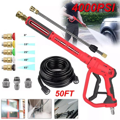 #ad #ad High Pressure 4000PSI Car Power Washer Gun Spray Wand Lance Nozzle Hose Kit $28.98