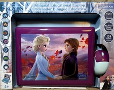 LEXIBOOK Frozen, Bilingual Educational Laptop English Spanish 124 Activities NEW