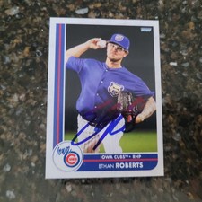 Ethan Roberts IP Auto Autographed Baseball Card (Iowa Cubs) 2025 Choice #10