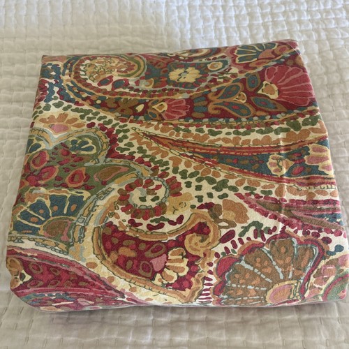 POTTERY BARN ROSALIE PAISLEY Full Queen Bettbezug warm rot gold grün Boho - Bild 8 von 9
