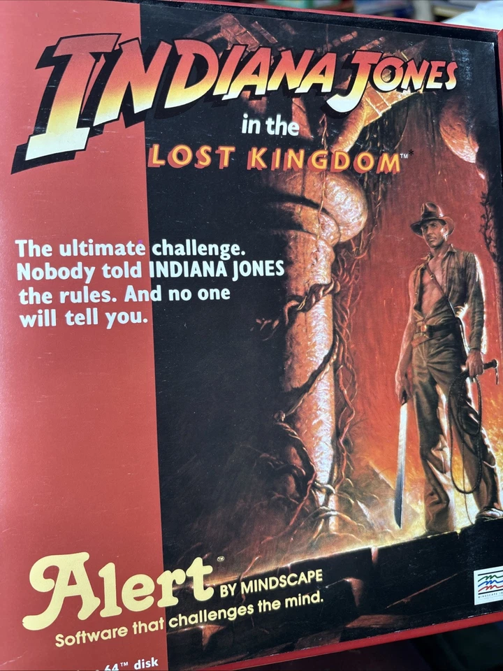 Indiana Jones in the Lost Kingdom Commodore C64, 198) Rare Mindscape Game - Image 3 of 4