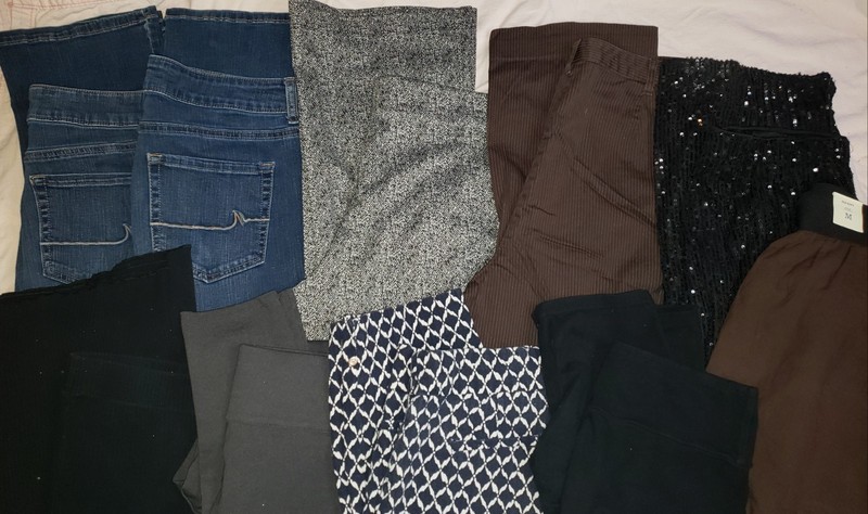 Lot Of 10 Womens Medium M 8-10 Pants Bottoms Maurices, CeCe, Miss Posh, Chico's