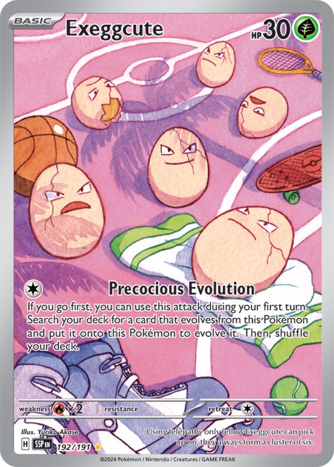 LP Pokemon Exeggcute - 192/191 - Illustration Rare Lightly Played Surging Sparks