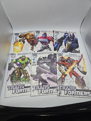 Transformers Hasbro Exclusive Covers Generations IDW Lot Of 6