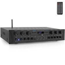 Pyle Wireless Home Audio Amplifier System Bluetooth Compatible 6 Channel