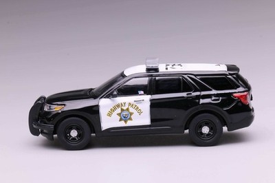 ED 1:64 596 Black Explorer CHP Highway Patrol Police Model Diecast Collect Car 