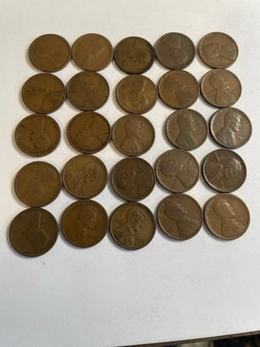 Roll 1918 D Lincoln Wheat Cents Penny in AG/G/VG Condition 50 Coins