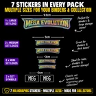 Pokemon Binder Stickers - All Mega Evolutions - Inc Set Symbol - You Choose