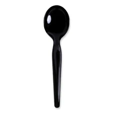 Boardwalk SOUPHWPSBLA Heavyweight Polystyrene Soup Spoons - Black (1000/CT) New