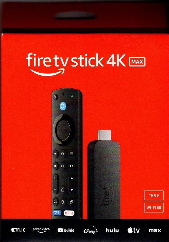 Amazon Fire TV Stick 4K Max (2nd Gen) - Alexa Voice Remote Enhanced -New in box!