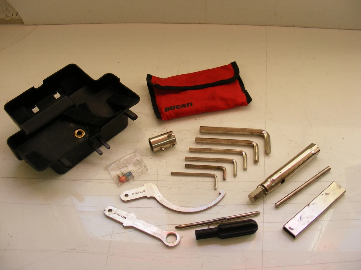 DUCATI 996S OEM REAR TOOL TRAY + TOOLKIT POUCH 748 916 998