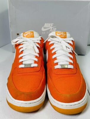 Size 12 - Nike Air Force 1 Canvas Low Orange W for sale