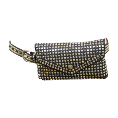 Women Black Faux Leather Skinny Belt + Wallet Clutch Bag  display picture 3