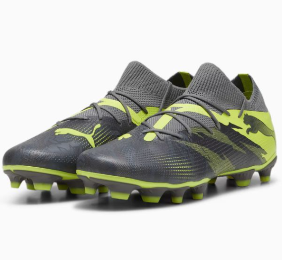NEW PUMA Future 7 Match Rush Men's Soccer Cleats FG/AG - (Gray/Electric Lime)