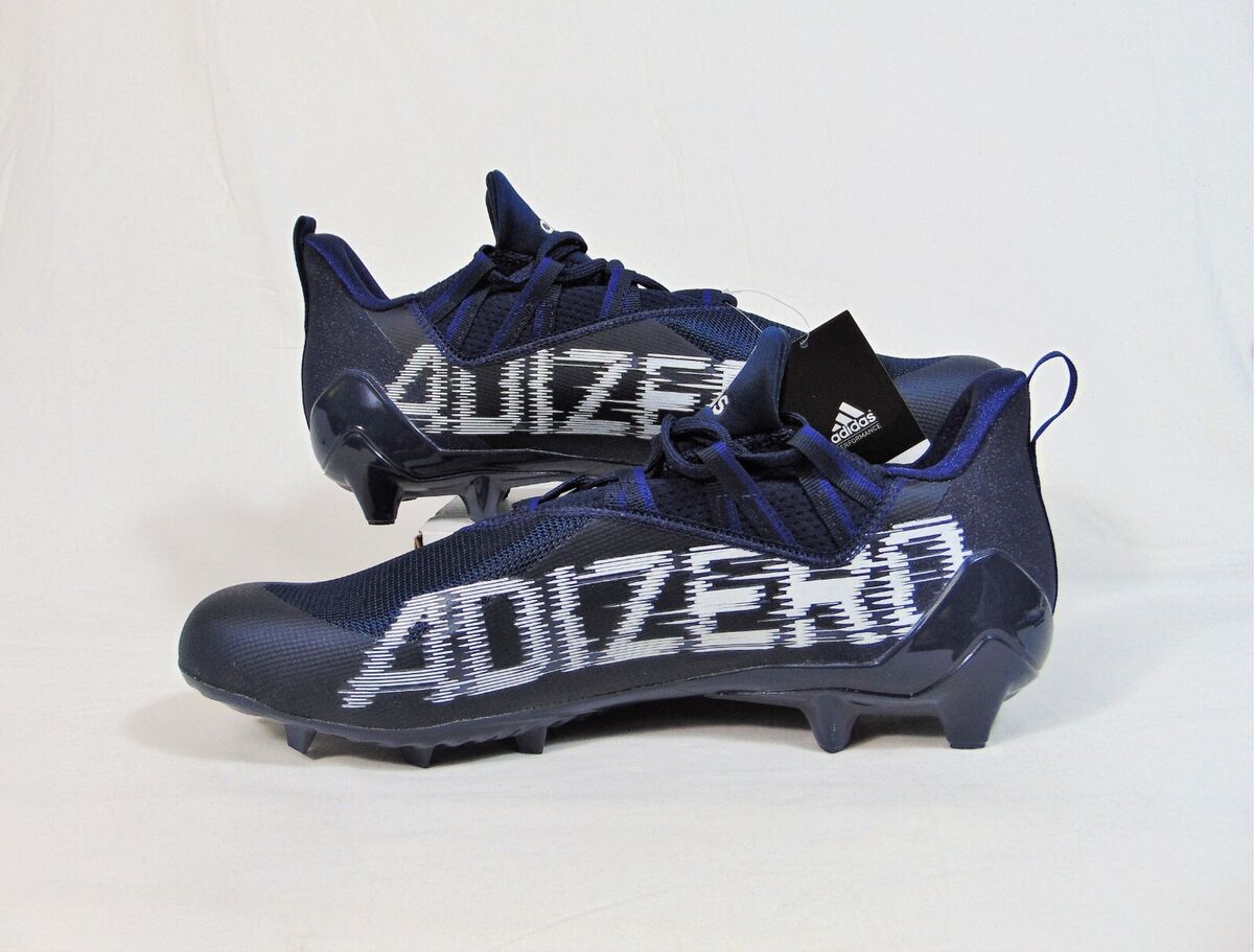 Adidas AdiZero 21 Navy Blue & White Football Cleats Sz 16 Adidas AdiZero 21 Navy Blue & White Football Cleats Sz 16
