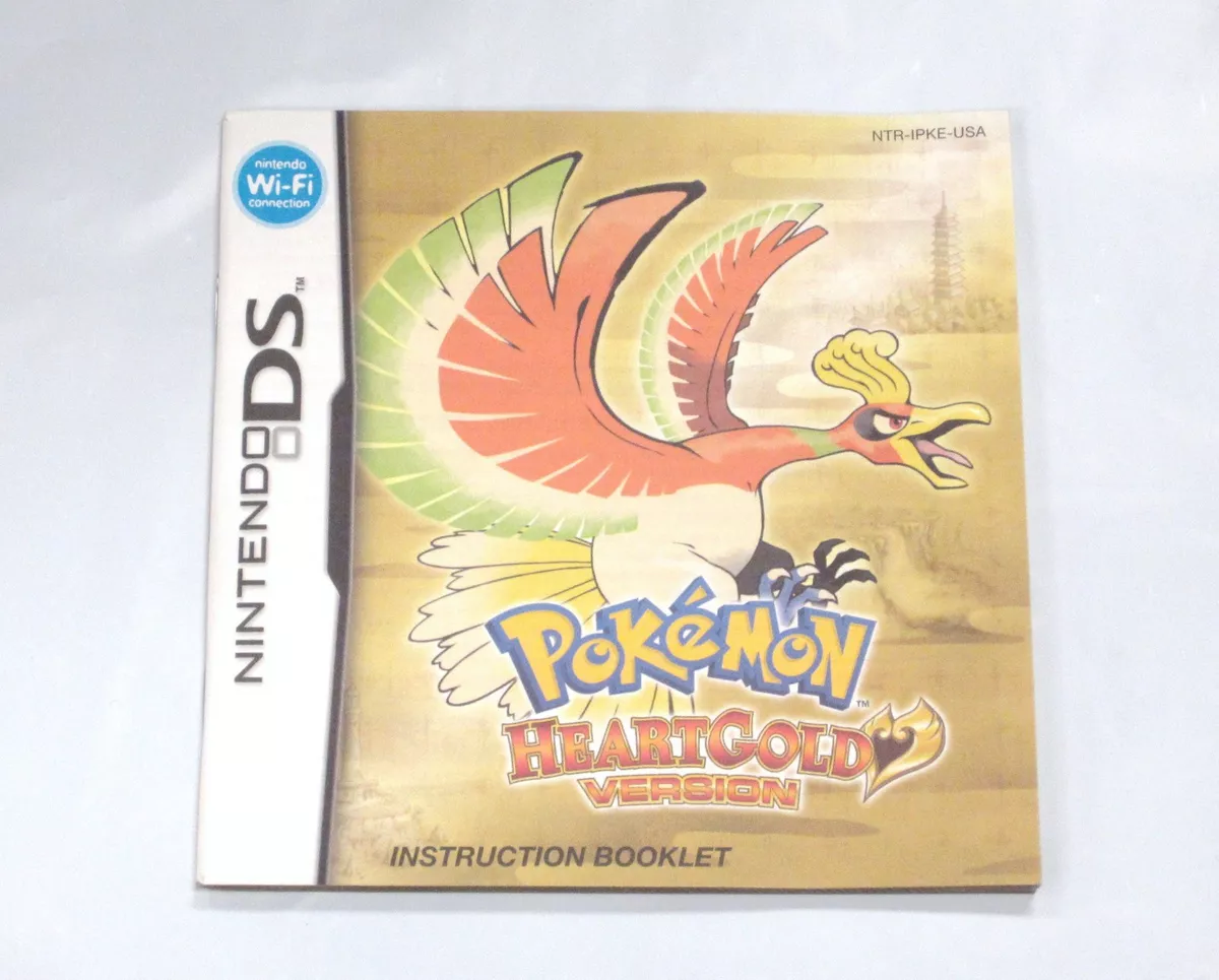 Pokemon Heart Gold Instruction Manual Booklet ONLY!! (DS) *CANADIAN VERSION*