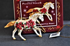 Trail of Painted Ponies RETIRED POINSETTIA Pony ORNAMENT  Collector Tin
